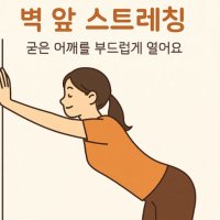 어깨결림, 쉽게하는 벽 스트레칭 함께해봐요♡