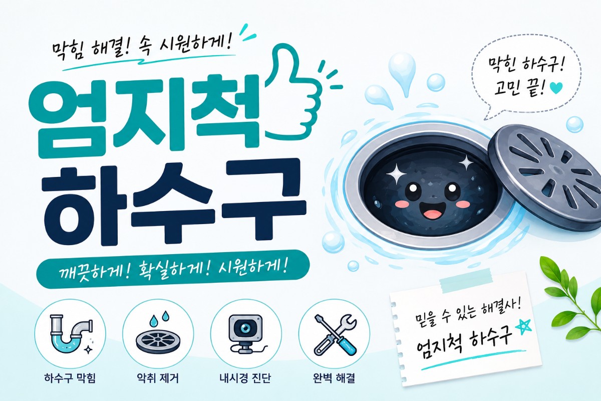 엄지척~~ 설비 하수 누수는 엄지척하수구